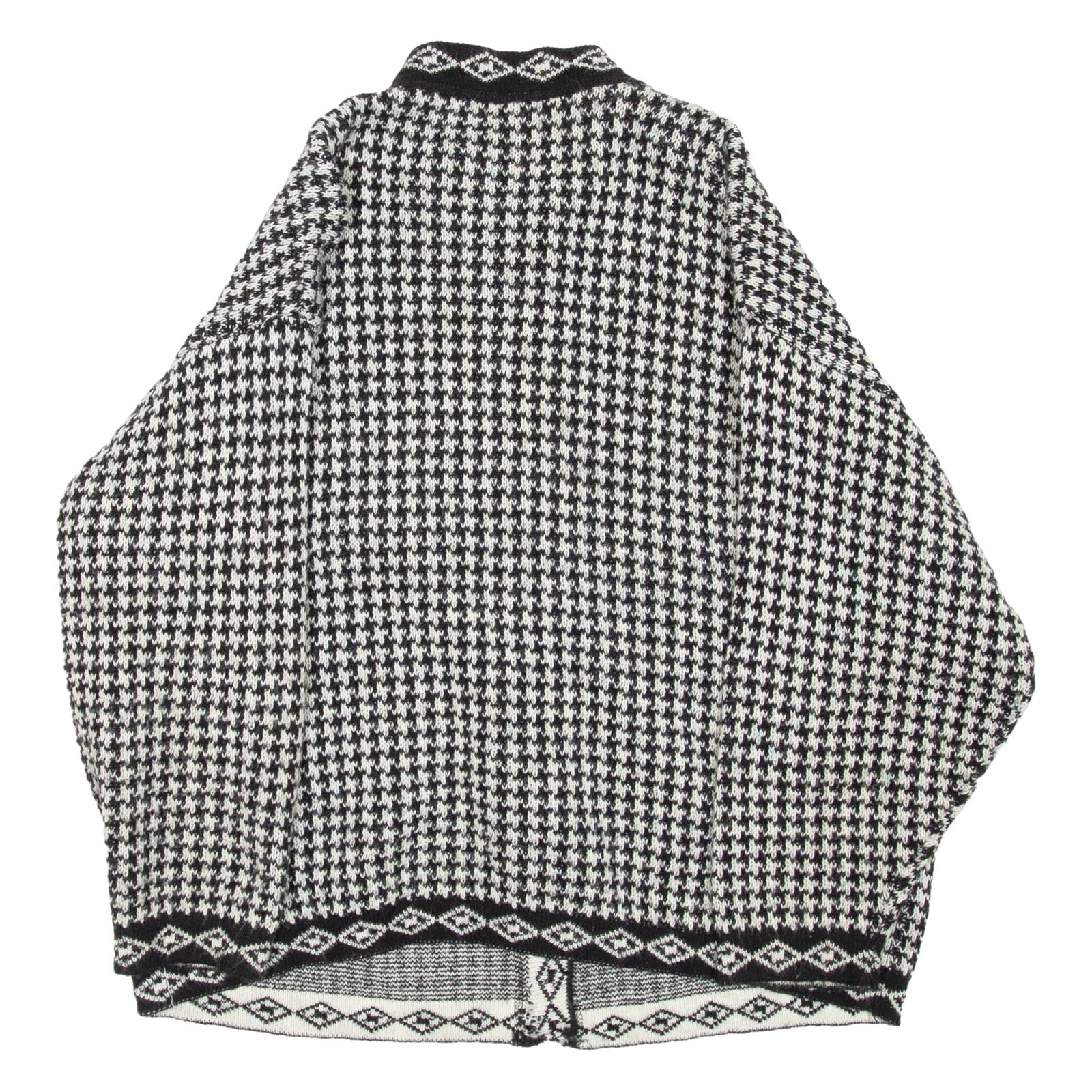 POLO ACTIVEWEAR Womens Overcoat Coat Black Houndstooth M