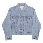 ARIZONA JEAN COMPANY Womens Blue Light Denim Button Jacket M Cotton Classic