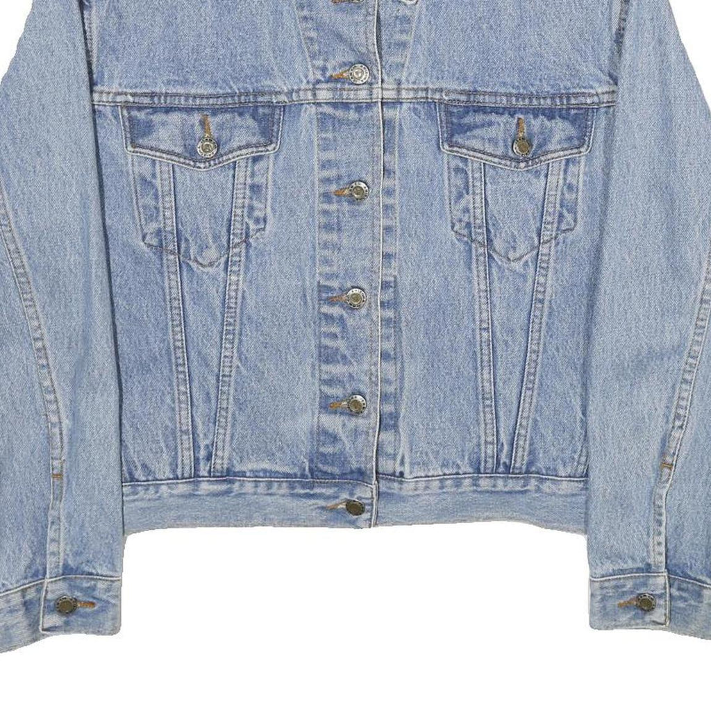 ARIZONA JEAN COMPANY Womens Blue Light Denim Button Jacket M Cotton Classic