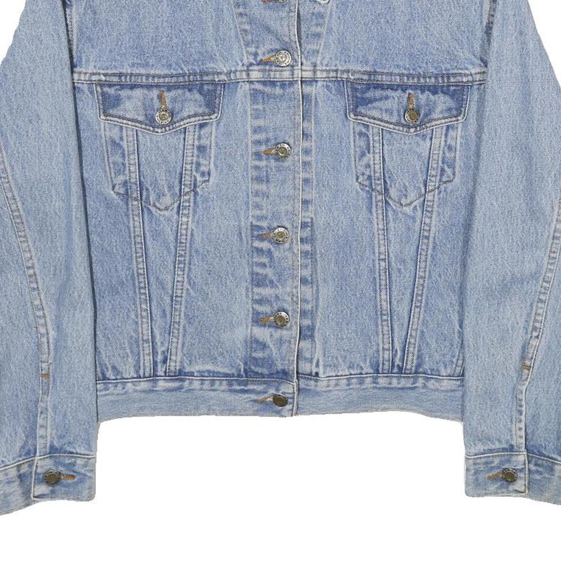 ARIZONA JEAN COMPANY Womens Blue Light Denim Button Jacket M Cotton Classic