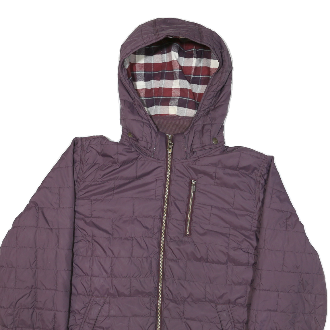 CARHARTT Mens Purple Quilted Jacket XL Polyester Blend Zip Hooded Casual