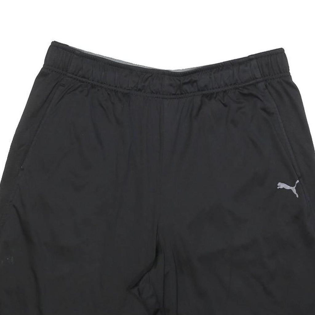 PUMA Mens Black Casual Shorts L W34 Polyester Blend Sports Logo
