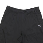 PUMA Mens Black Casual Shorts L W34 Polyester Blend Sports Logo