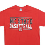 NEW AGENDA Mens Red NC State Basketball Graphic T-Shirt M Short Sleeve Crew Neck