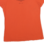 HARLEY DAVIDSON Womens Orange Graphic T-Shirt XL Short Sleeve Scoop Neck Cotton