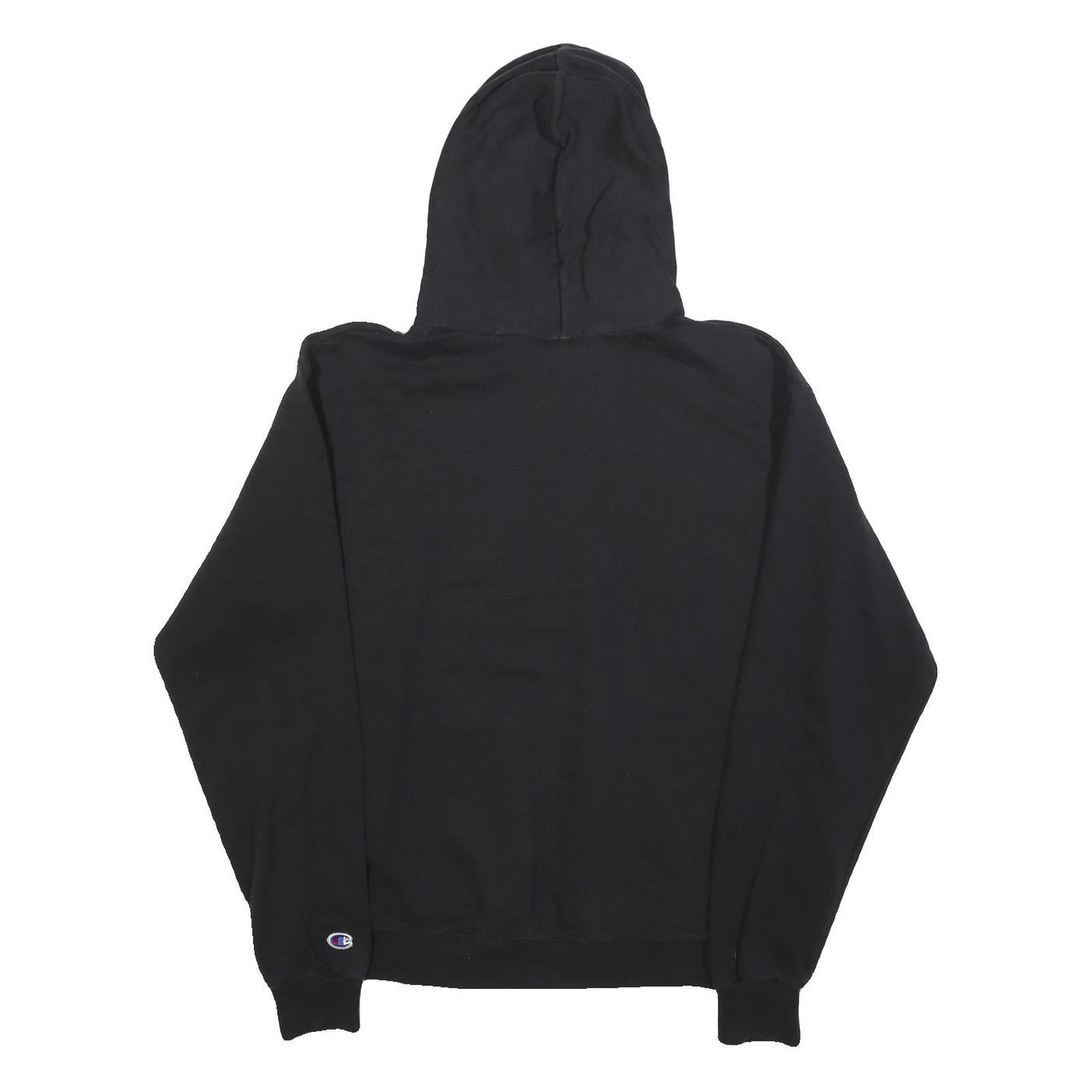 CHAMPION Mens Black TCU Pullover Hoodie M Cotton Blend Casual Sweatshirt