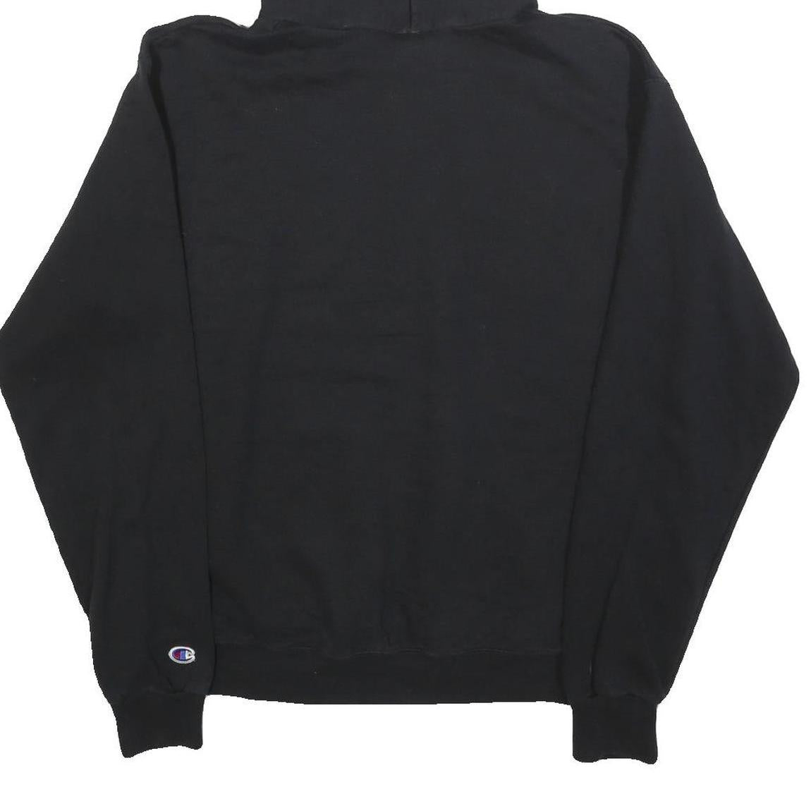 CHAMPION Mens Black TCU Pullover Hoodie M Cotton Blend Casual Sweatshirt