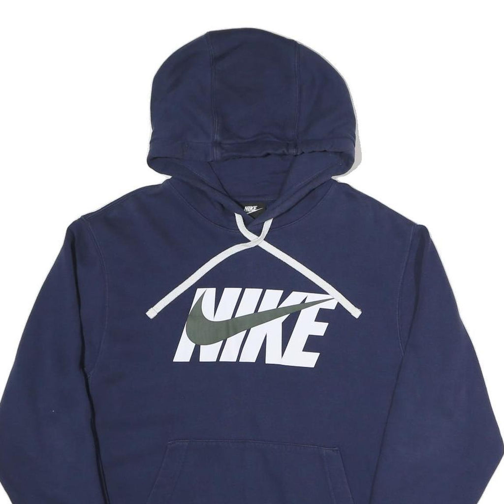 NIKE Mens Navy Hoodie S Cotton Blend Pullover Casual Sportswear