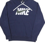 NIKE Mens Navy Hoodie S Cotton Blend Pullover Casual Sportswear