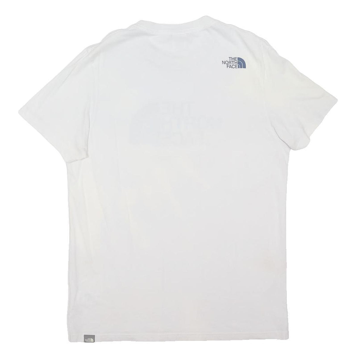 THE NORTH FACE Mens White & Blue Logo Graphic T-Shirt M Short Sleeve Crew Neck