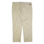 DICKIES Mens Regular Fit Beige Cotton Blend Trousers W40 L32 Workwear Zip
