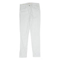 LEVI'S Womens Cotton Blend Slim Fit White Trousers W30 L29 Casual Zip Closure