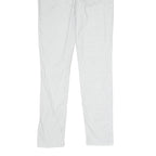 LEVI'S Womens Cotton Blend Slim Fit White Trousers W30 L29 Casual Zip Closure