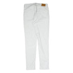 LEVI'S Womens Cotton Blend Slim Fit White Trousers W30 L29 Casual Zip Closure