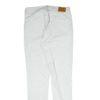 LEVI'S Womens Cotton Blend Slim Fit White Trousers W30 L29 Casual Zip Closure