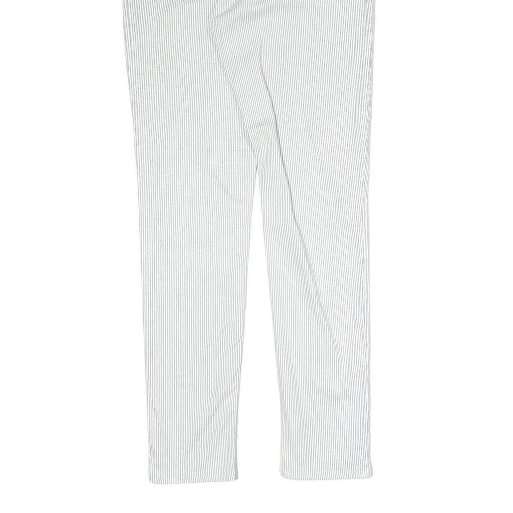 LEVI'S Womens Cotton Blend Slim Fit White Trousers W30 L29 Casual Zip Closure