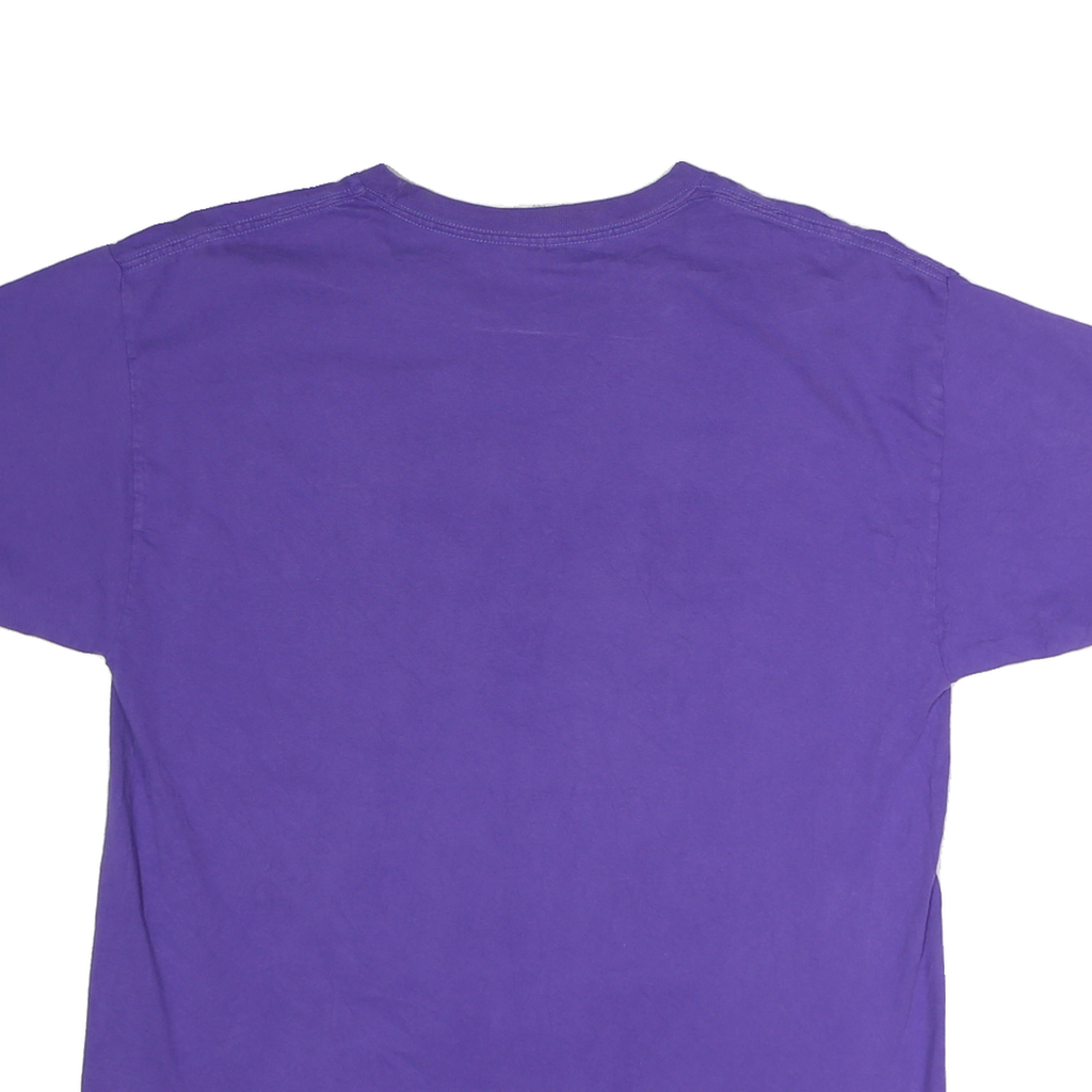 HANES Mens Purple Guerin Catholic Volleyball Graphic T-Shirt L Short Sleeve Crew