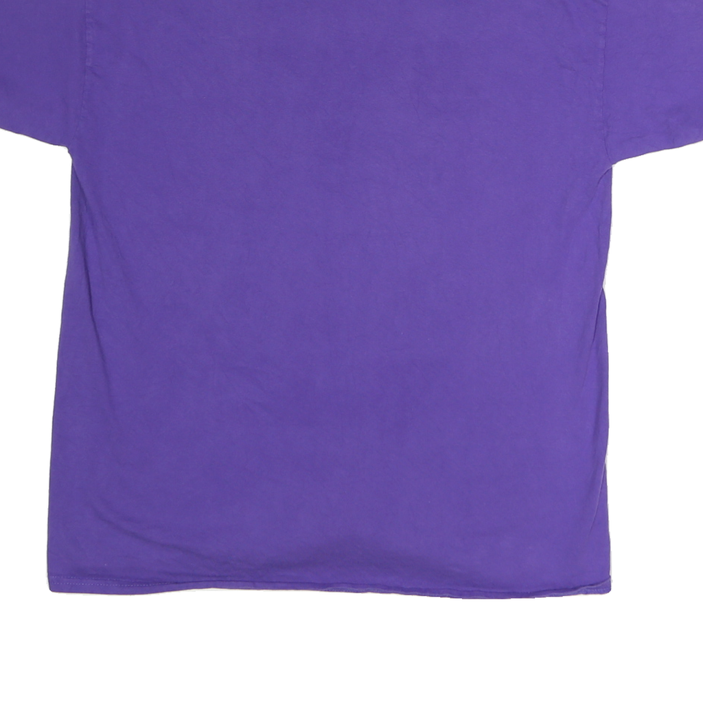 HANES Mens Purple Guerin Catholic Volleyball Graphic T-Shirt L Short Sleeve Crew