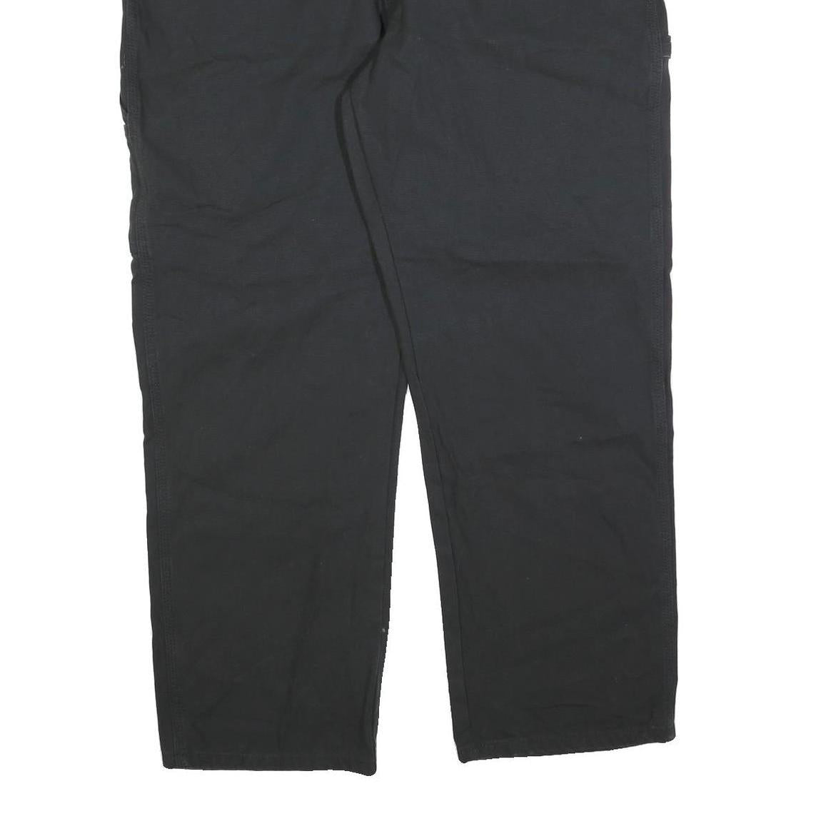 DICKIES Mens Black Regular Fit Denim Jeans W40 L30 Workwear Durable Zip