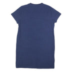 CHAMPION Womens Navy Blue Cotton Blend Bodycon Jersey Short Sleeve Mini Dress M