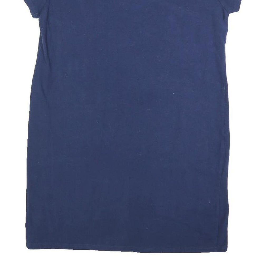 CHAMPION Womens Navy Blue Cotton Blend Bodycon Jersey Short Sleeve Mini Dress M