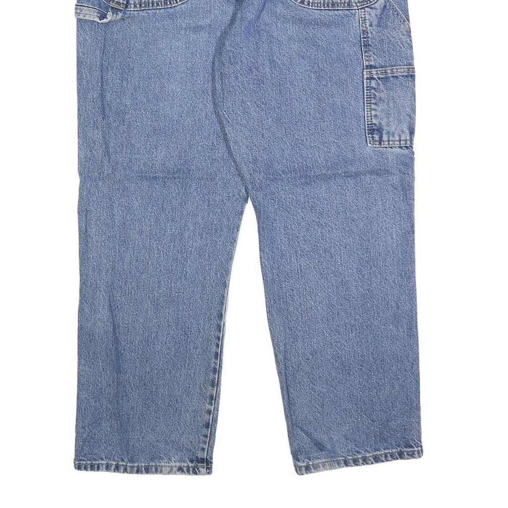 DICKIES Mens Relaxed Blue Denim Regular Straight Jeans W36 L30 Workwear