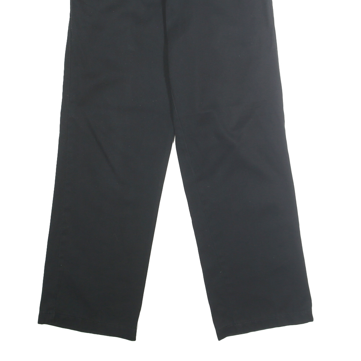 DICKIES Mens Classic Black Polyester Blend Trousers W30 L30 Workwear Zip Closure