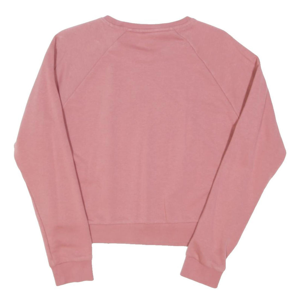 PUMA Womens Pink Cotton Blend Crew Neck UK 12 Sweatshirt Logo Print Casual