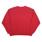 SGT. LEISURE Womens Red Embroidered Fish Crew Neck XL Cotton Blend Sweatshirt