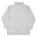 Womens Grey Floral Print Half Zip Sweatshirt M Cotton Blend Casual Style