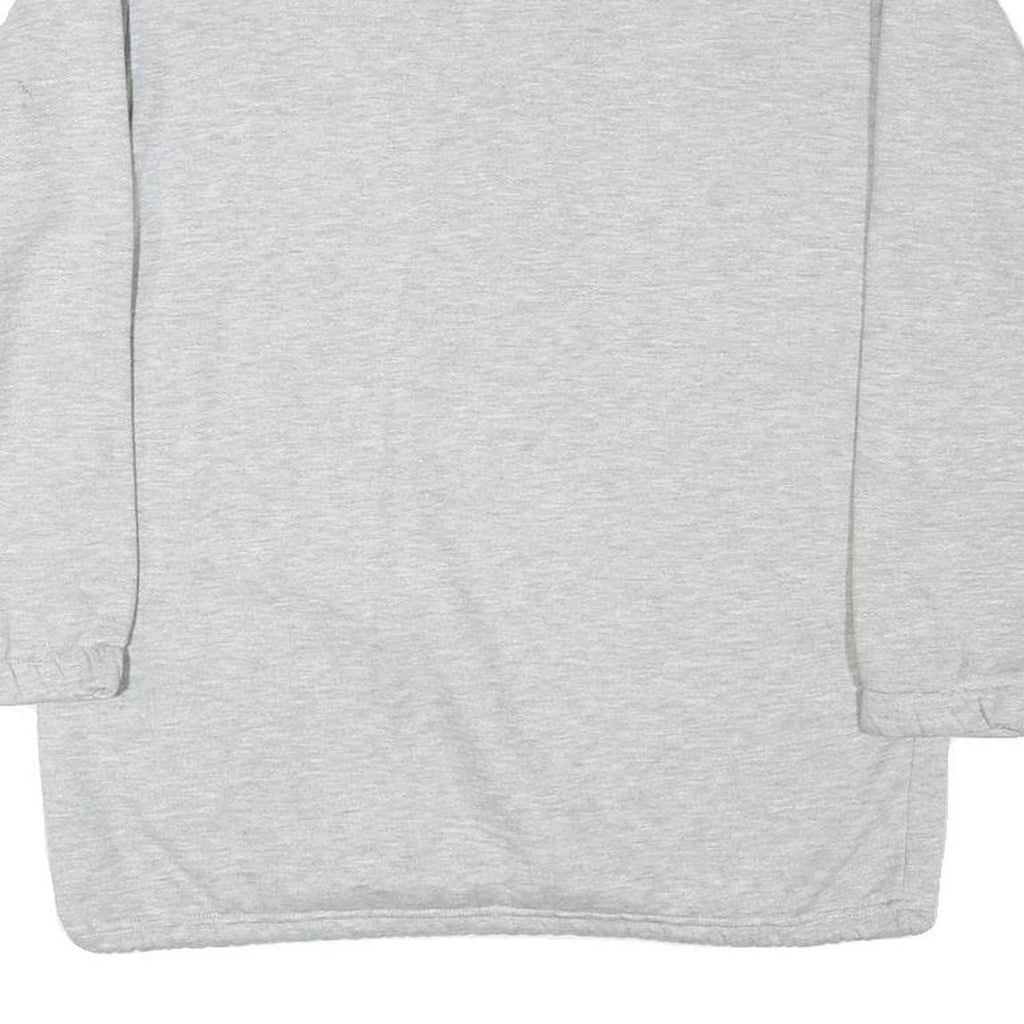 Womens Grey Floral Print Half Zip Sweatshirt M Cotton Blend Casual Style