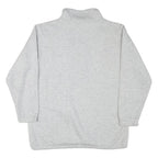Womens Grey Floral Print Half Zip Sweatshirt M Cotton Blend Casual Style