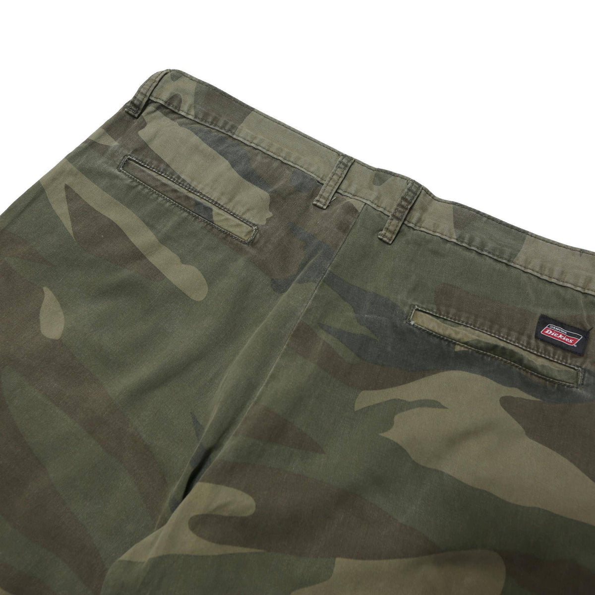 DICKIES Mens Shorts Green Camouflage Casual L W36 Workwear Cotton Blend