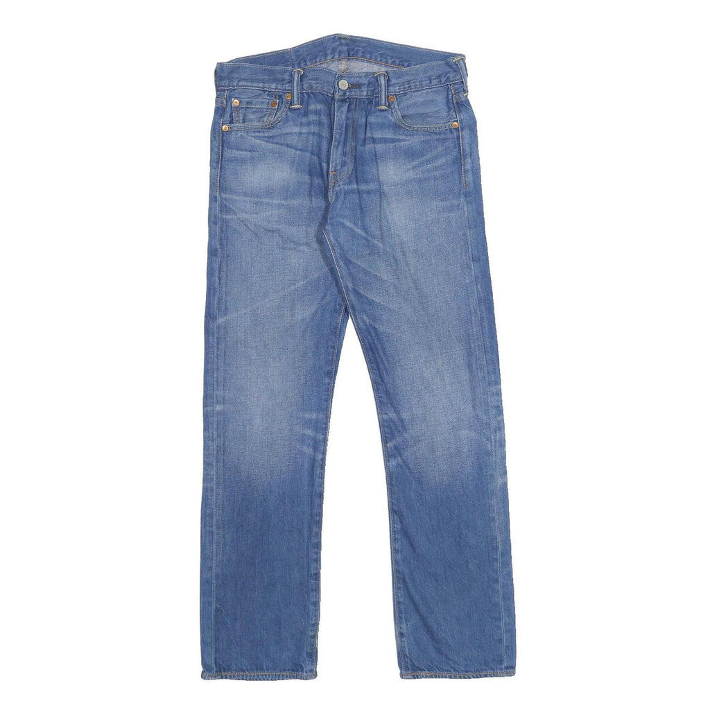 LEVI'S 504 Mens Jeans Blue Regular Straight Denim Medium W30 L30 Classic Fit Zip