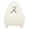 CHAMPION Womens White Cotton Blend Hoodie S Hooded Sweatshirt Casual