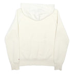 CHAMPION Womens White Cotton Blend Hoodie S Hooded Sweatshirt Casual