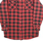 CANYON Mens Red & Black Check Shirt S Button Flannel Casual Cotton Blend