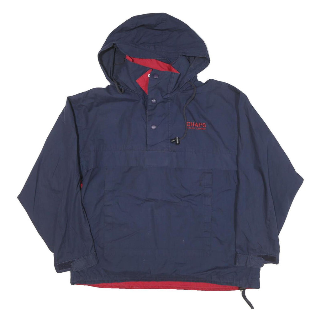 CHAPS RALPH LAUREN Mens Navy Bomber Jacket M Polyester Blend Zip Hooded