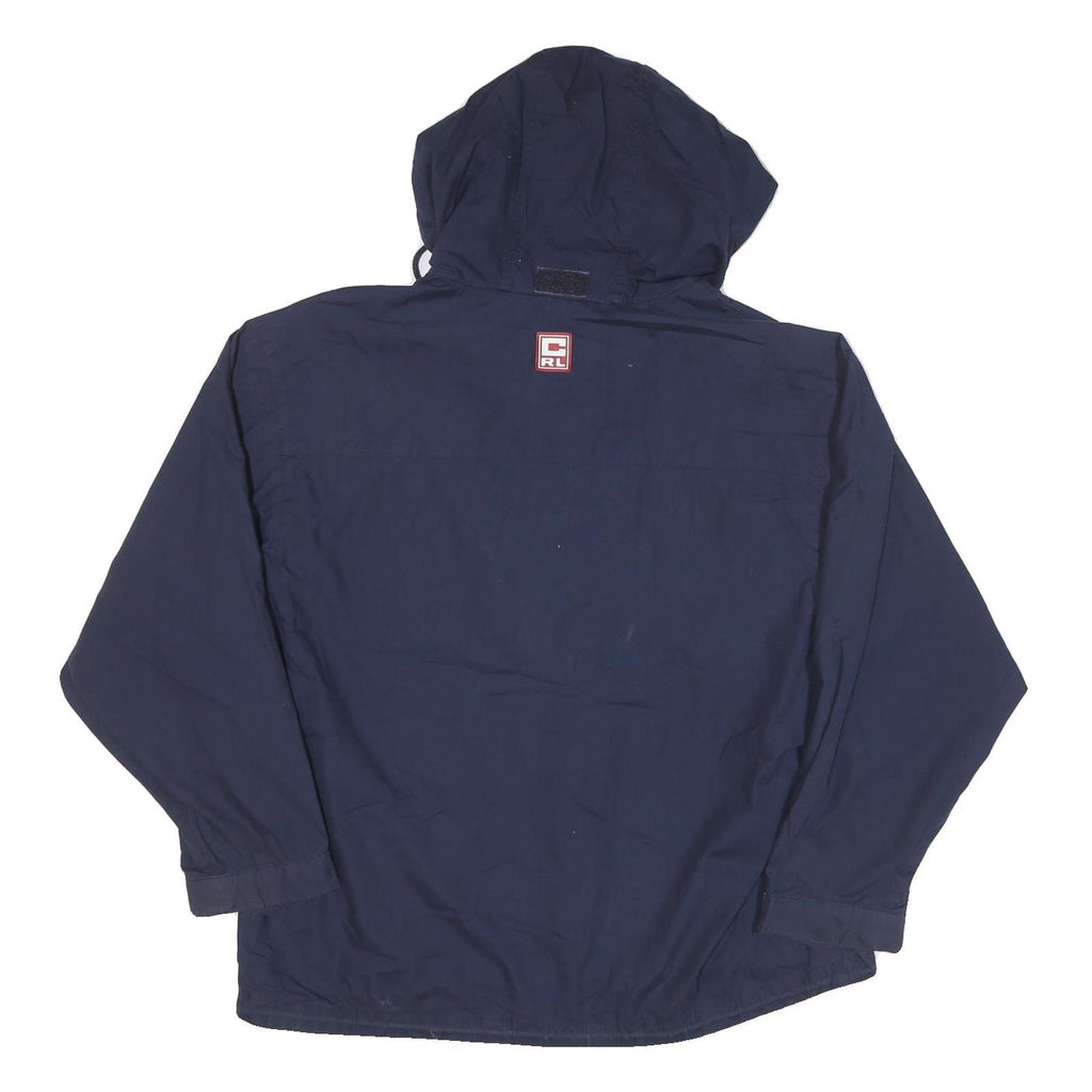 CHAPS RALPH LAUREN Mens Navy Bomber Jacket M Polyester Blend Zip Hooded