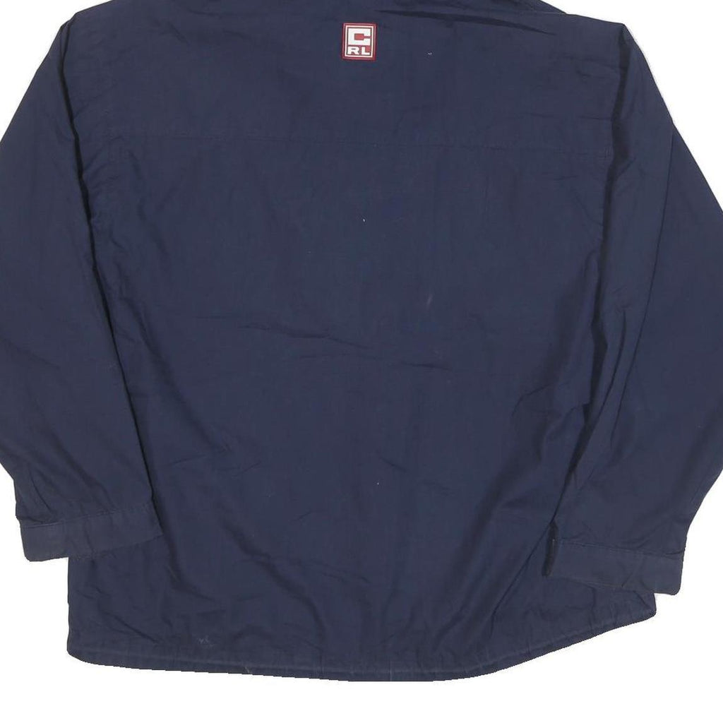 CHAPS RALPH LAUREN Mens Navy Bomber Jacket M Polyester Blend Zip Hooded