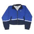REEBOK Womens Blue & Navy Zip Jacket M Nylon Casual Sportswear