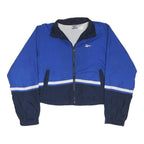 REEBOK Womens Blue & Navy Zip Jacket M Nylon Casual Sportswear