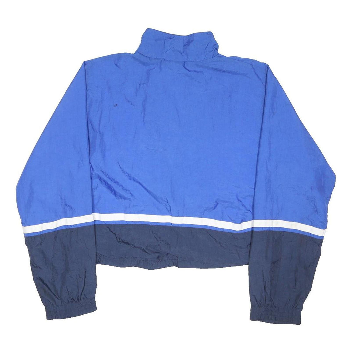 REEBOK Womens Blue & Navy Zip Jacket M Nylon Casual Sportswear