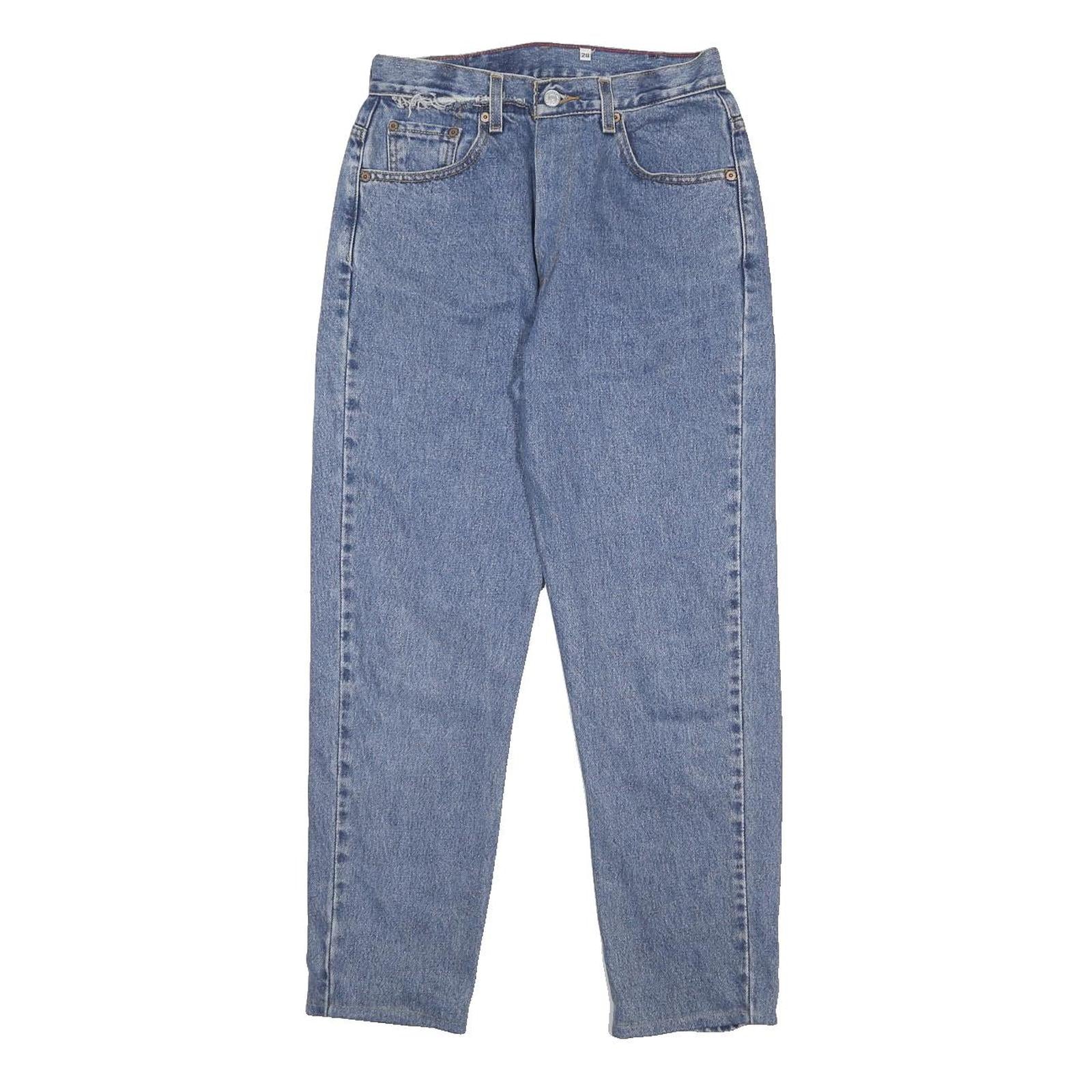 LEVI'S Womens Regular Blue Denim Cotton Jeans W28 L26 Classic Style Zip Closure