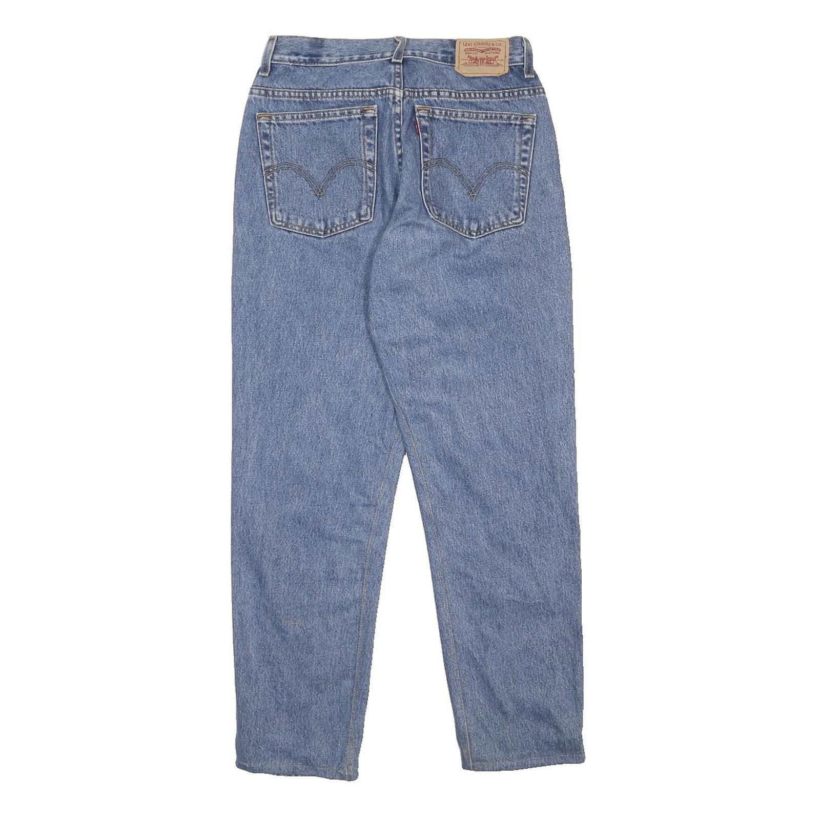 LEVI'S Womens Regular Blue Denim Cotton Jeans W28 L26 Classic Style Zip Closure