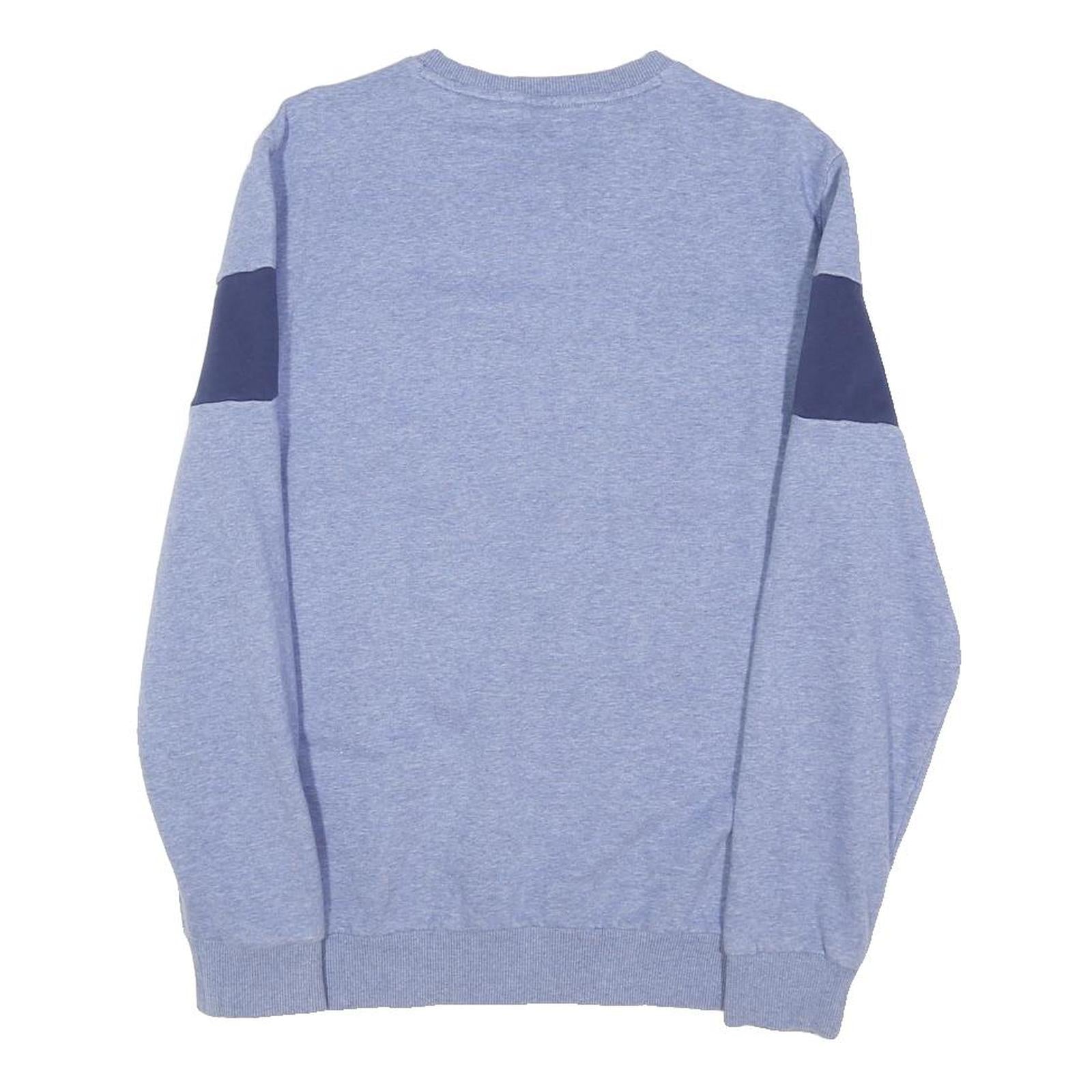 CALVIN KLEIN Mens Blue & Navy Sweatshirt Crew Neck M Cotton Blend Casual