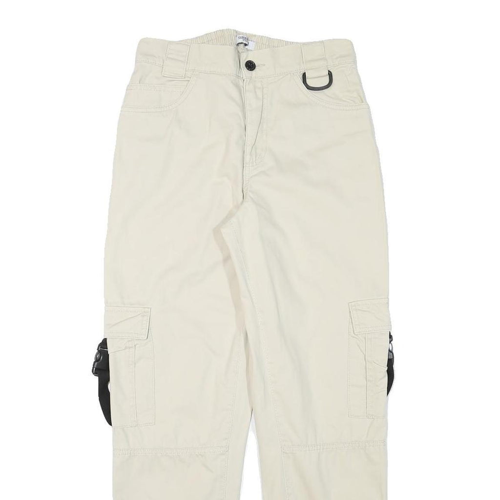 CLOCKHOUSE Mens Cotton Blend Beige Relaxed Cargo Trousers W28 L29 Utility
