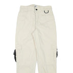 CLOCKHOUSE Mens Cotton Blend Beige Relaxed Cargo Trousers W28 L29 Utility