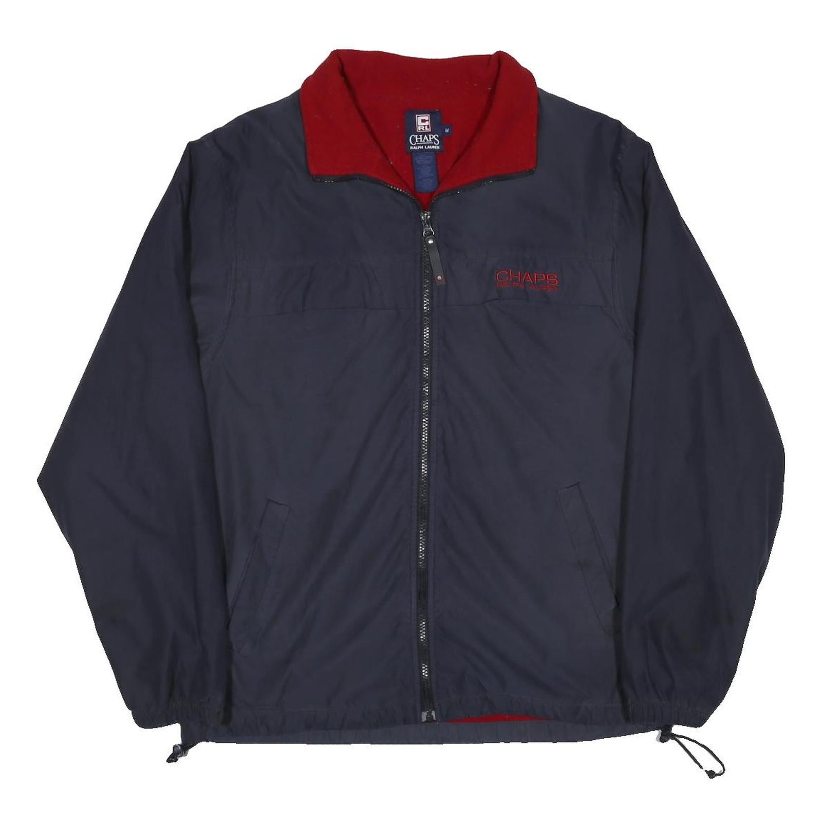 CHAPS RALPH LAUREN Mens Navy & Red Zip Jacket M Polyester Blend Casual