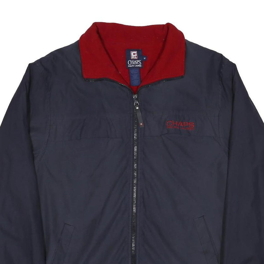 CHAPS RALPH LAUREN Mens Navy & Red Zip Jacket M Polyester Blend Casual
